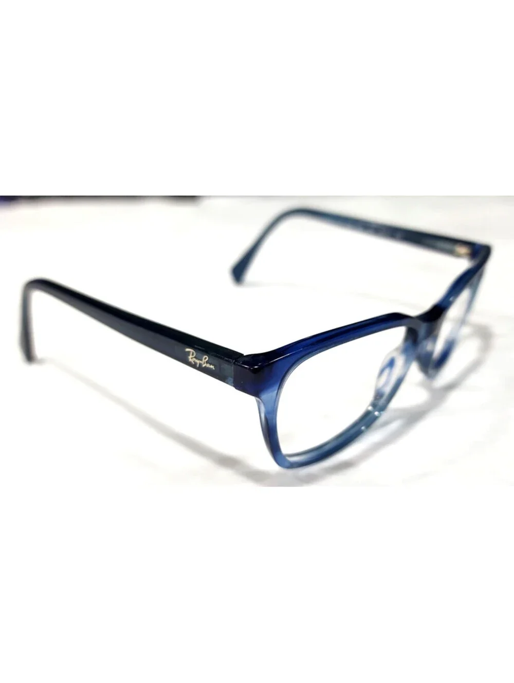 Ray Ban RB5362 8067 Glossy Blue Fade Square Eyeglasses Frame 52-17 140